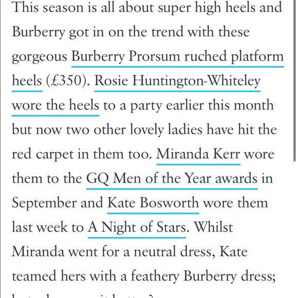 Burberry Prorsum brown cross cross ruched platform heels 39.5 - Picture 14 of 14